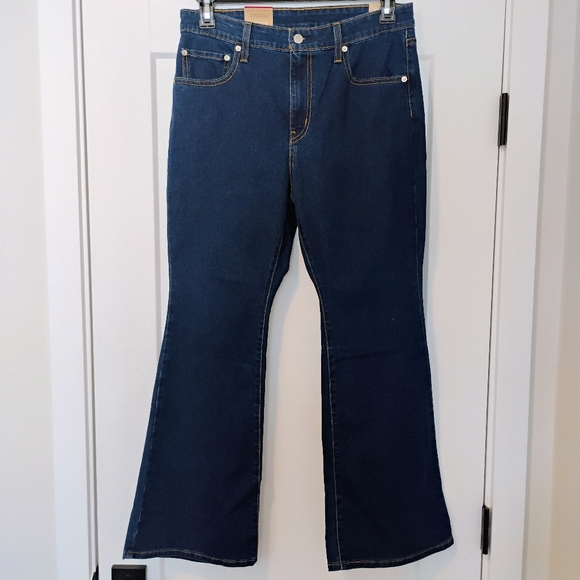 Levi's Denim - NWT 31x30 12 Levi's 726 Flare High Rise Stretch Medium Dark Wash Denim Jeans NEW